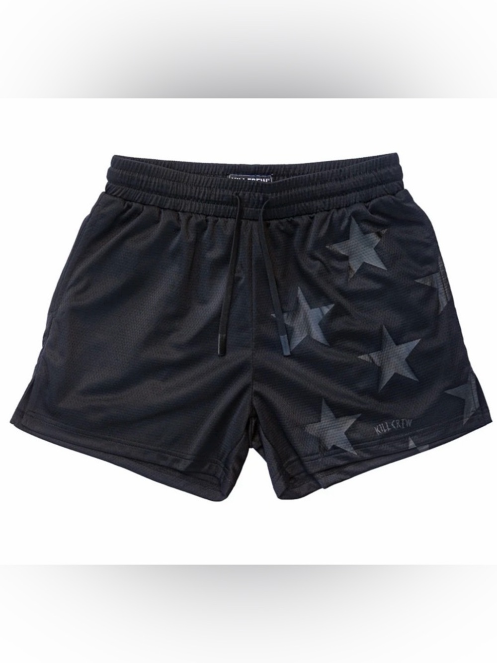 Kill Crew Men's Black Athletic Shorts with Subtle Star Print